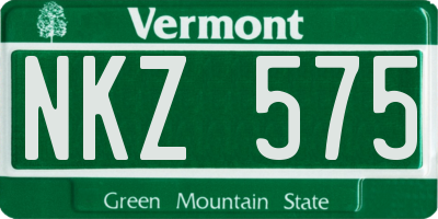 VT license plate NKZ575