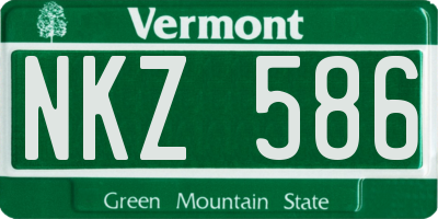 VT license plate NKZ586