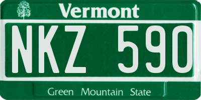 VT license plate NKZ590