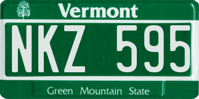 VT license plate NKZ595