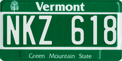 VT license plate NKZ618