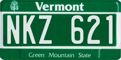 VT license plate NKZ621