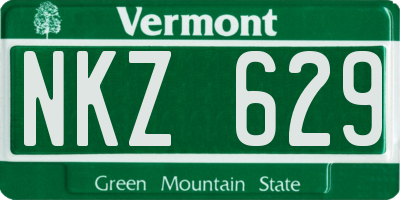 VT license plate NKZ629