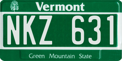 VT license plate NKZ631