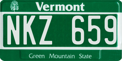 VT license plate NKZ659