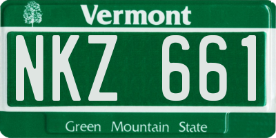 VT license plate NKZ661