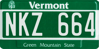 VT license plate NKZ664