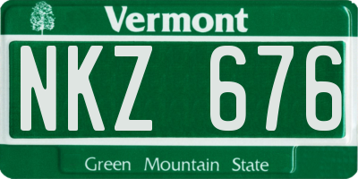 VT license plate NKZ676