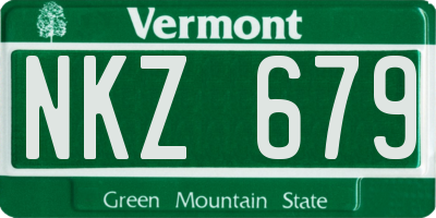 VT license plate NKZ679