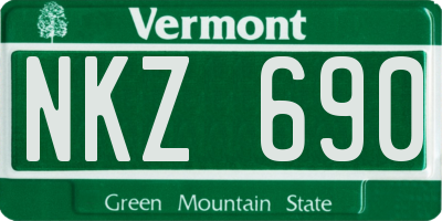 VT license plate NKZ690