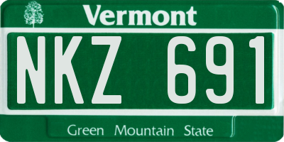 VT license plate NKZ691