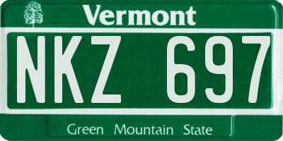 VT license plate NKZ697