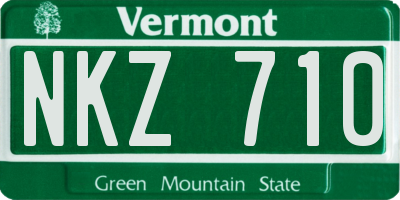 VT license plate NKZ710