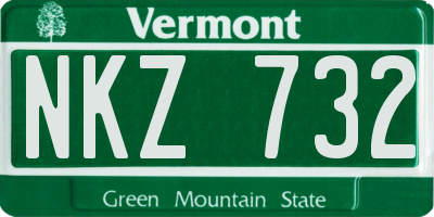 VT license plate NKZ732