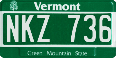VT license plate NKZ736