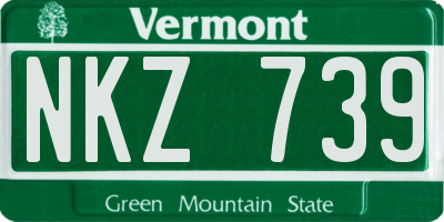 VT license plate NKZ739