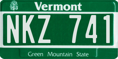 VT license plate NKZ741