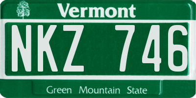 VT license plate NKZ746