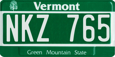 VT license plate NKZ765