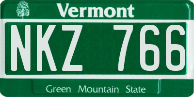 VT license plate NKZ766