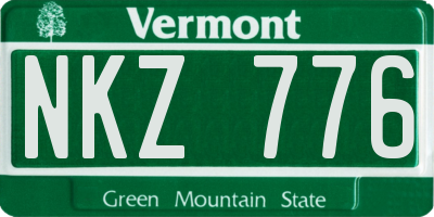VT license plate NKZ776