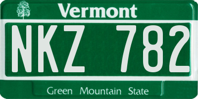 VT license plate NKZ782