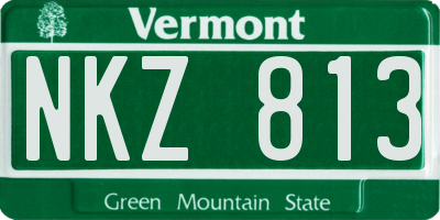 VT license plate NKZ813