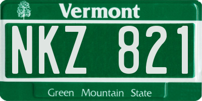 VT license plate NKZ821