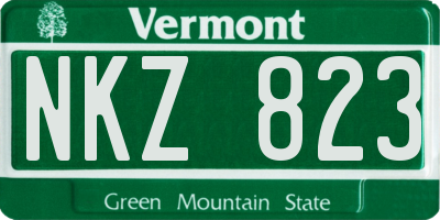 VT license plate NKZ823