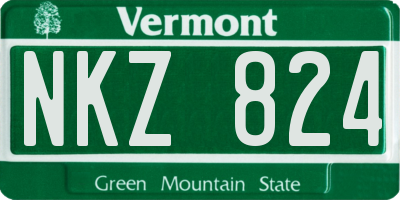 VT license plate NKZ824