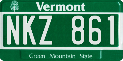 VT license plate NKZ861