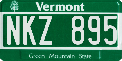 VT license plate NKZ895