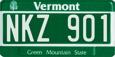 VT license plate NKZ901