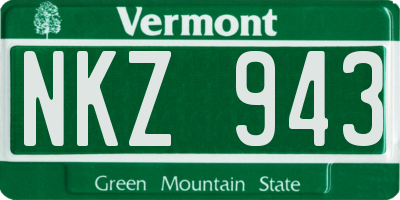 VT license plate NKZ943