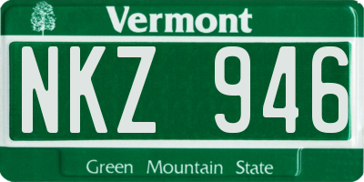 VT license plate NKZ946