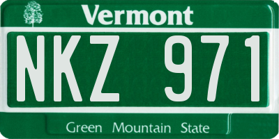 VT license plate NKZ971