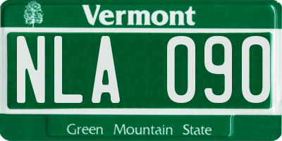 VT license plate NLA090