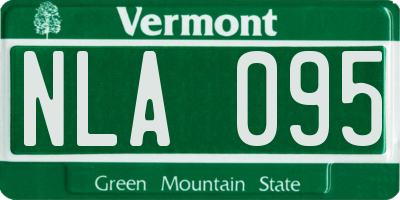 VT license plate NLA095