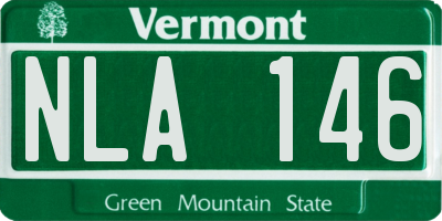 VT license plate NLA146