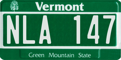 VT license plate NLA147