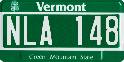 VT license plate NLA148