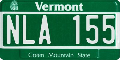 VT license plate NLA155