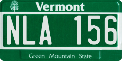 VT license plate NLA156
