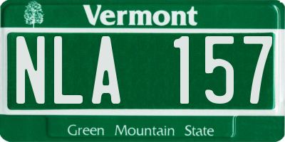 VT license plate NLA157