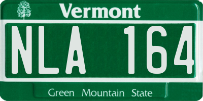 VT license plate NLA164