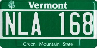 VT license plate NLA168