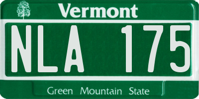 VT license plate NLA175