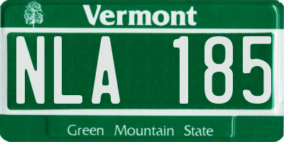 VT license plate NLA185
