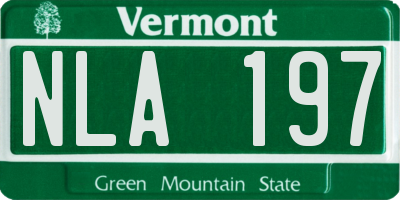VT license plate NLA197