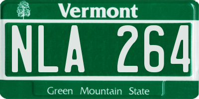 VT license plate NLA264